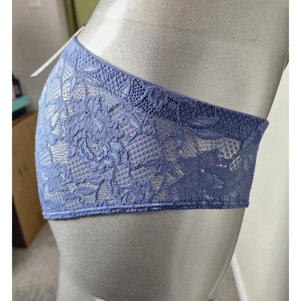 Cosabella Mens Never Say Never Lace Briefs Blue Low Rise‎ Italian Floral Lace M